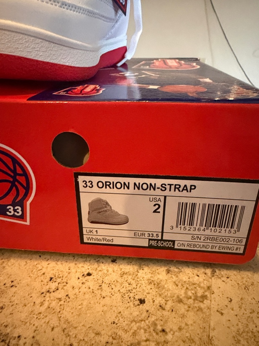 Rebound Orion Non-Strap Kids Shoes Box - Red/Blue